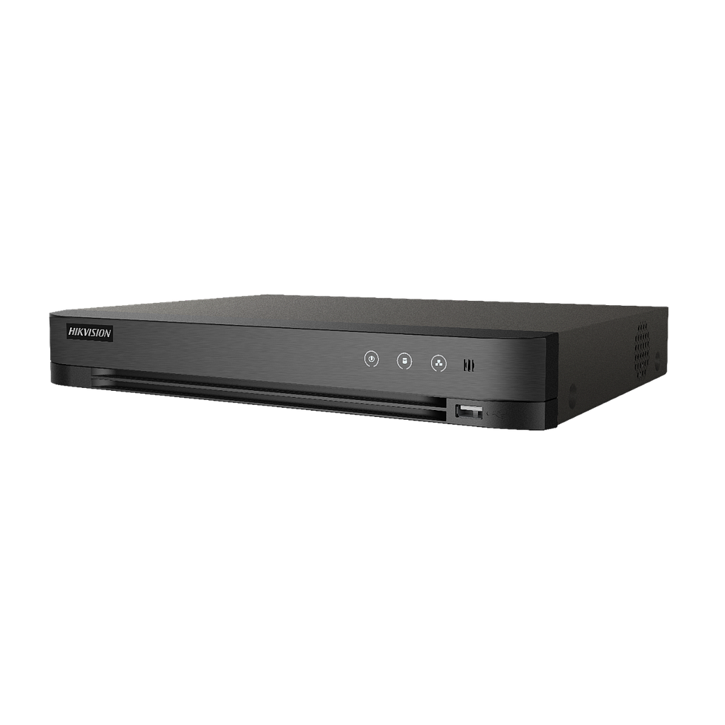 Grabador DVR 5en1 4CH 8MP+ 4IP 4MP Acusense Audio vía coaxial Analítica Vídeo 1HDD 10TB Hikvision
