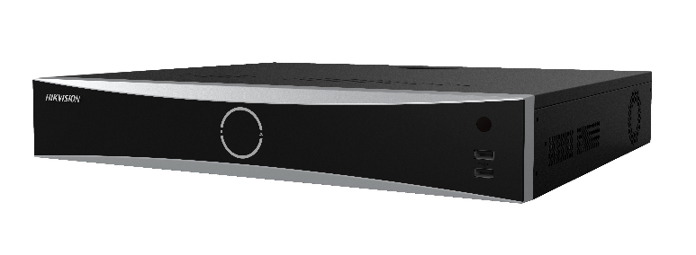Grabador NVR IP 32CH 4K 12MP 1U 256Mbps 4HDD HDMI/VGA AcuSense Analítica inteligente Perímetro Reconocimiento Facial Hikvision
