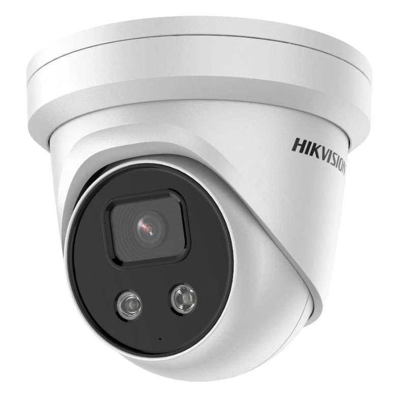 IP Dome Camera 2MP 2.8mm Strobe Light Audible Warning AcuSense WDR120 IR40 IP67 I/O Audio-Alarm Hikvision