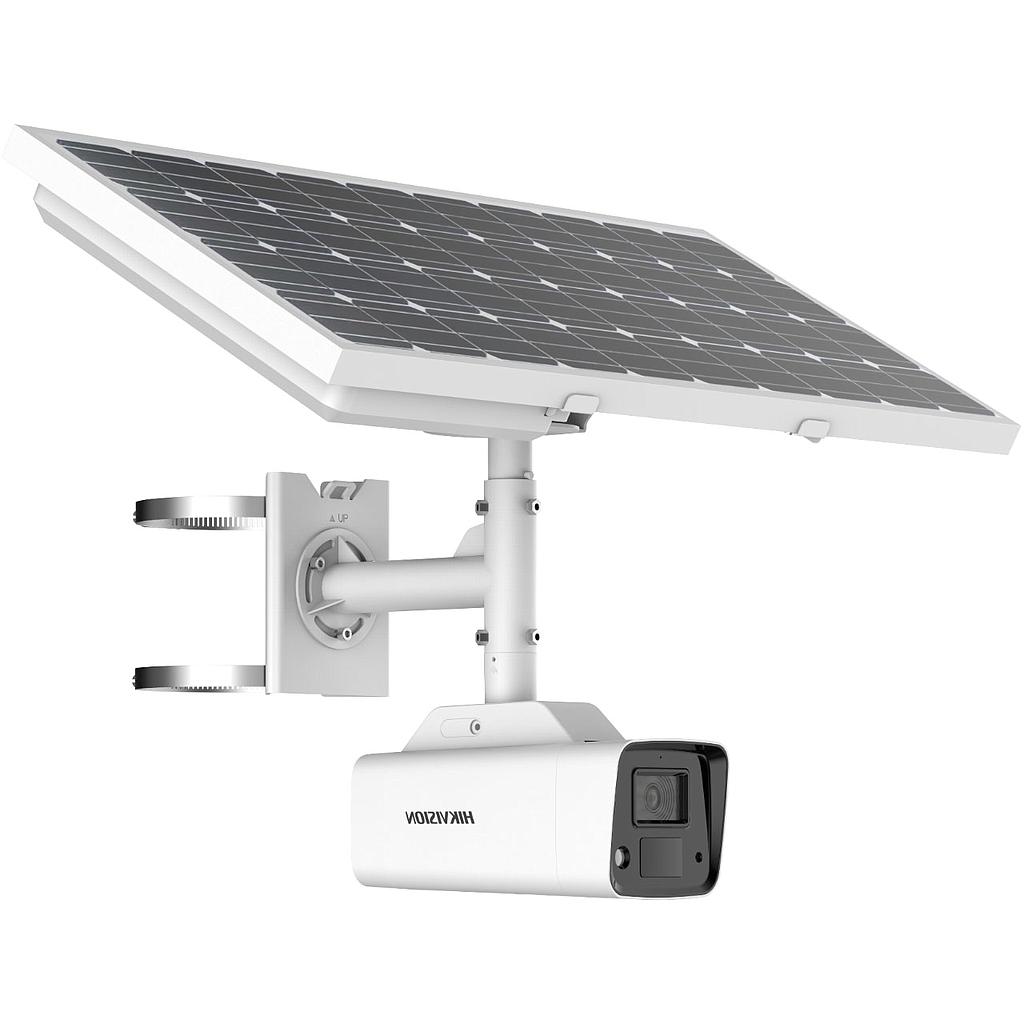 Cámara Bullet IP 4MP 4G 4mm Panel solar 40 W IP67 PIR15 WDR120 Hikvision