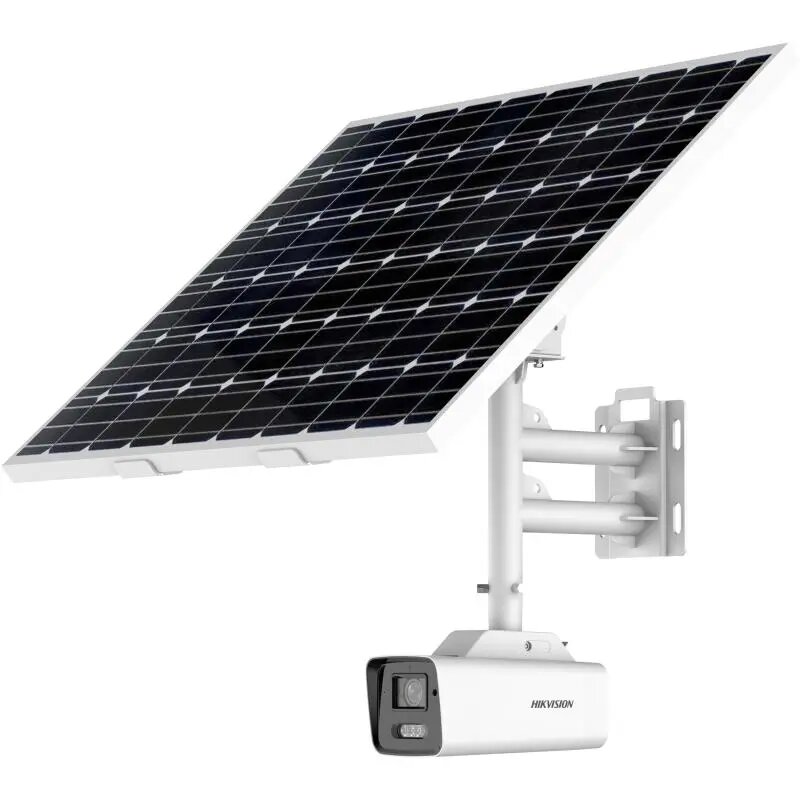 Kit Cámara Bullet IP 8MP 4mm 4G Energía Solar ColorVu 24/7 4K Clasificación personas/vehículos panel 80W Batería 30Ah (no incluida) IP67