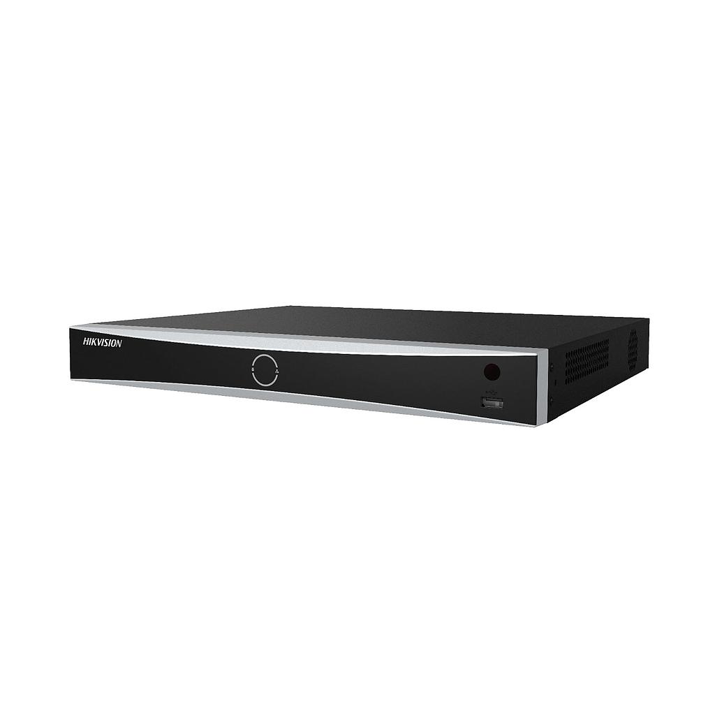 Grabador NVR 8CH 12MP DeepinMind Analítica Inteligente VCA Deep Learning Perímetro Facial 2HDD Audio Alarma Hikvision