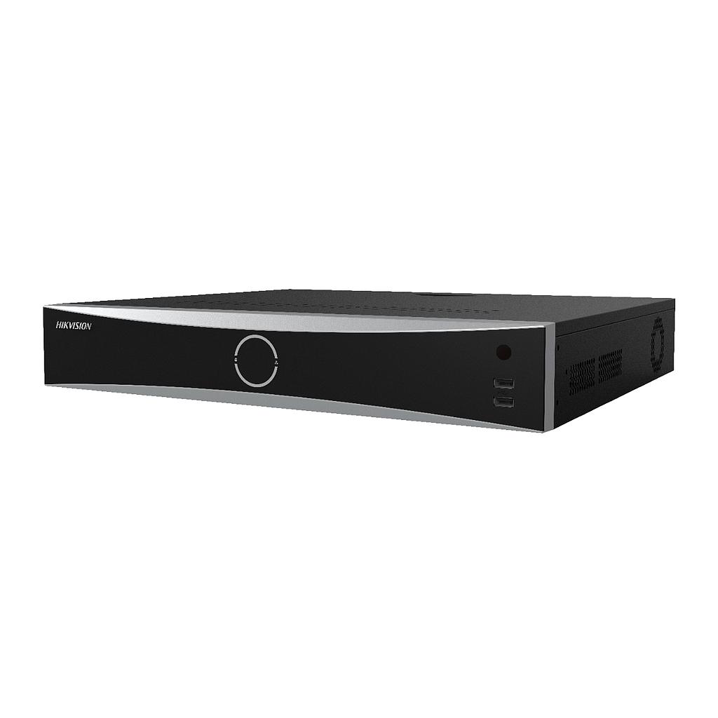 Grabador NVR 16CH 12MP 1.5U DeepinMind Analítica Inteligente VCA Deep Learning Perímetro Facial 4HDD Audio Alarma Hikvision