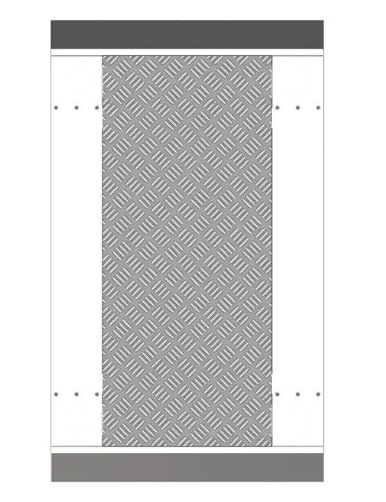 Base for turnstile Aluminum 650mm Hikvision