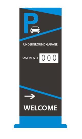 Pantalla de guía de información de entrada de estacionamiento 4 módulos (2.2m) Hikvision