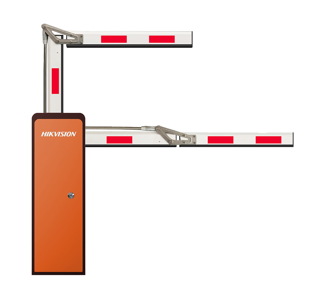 Barrera parking serie 5 Brazo recto articulado 2+2m Color Naranja Hikvision