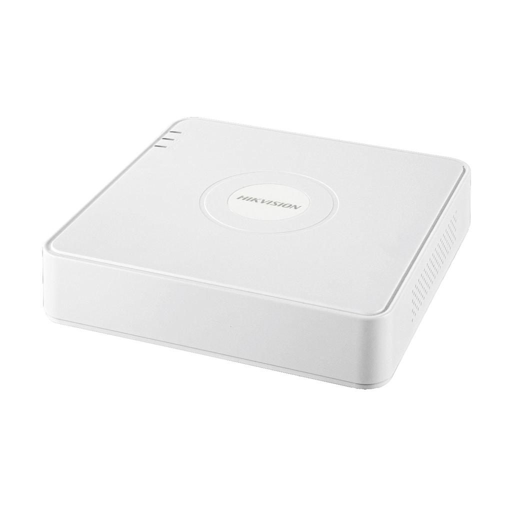 Grabador NVR IP 4CH 4POE 4MP Mini 1U 40/60Mbps HDMI/VGA simultánea 1HDD Hikvision 