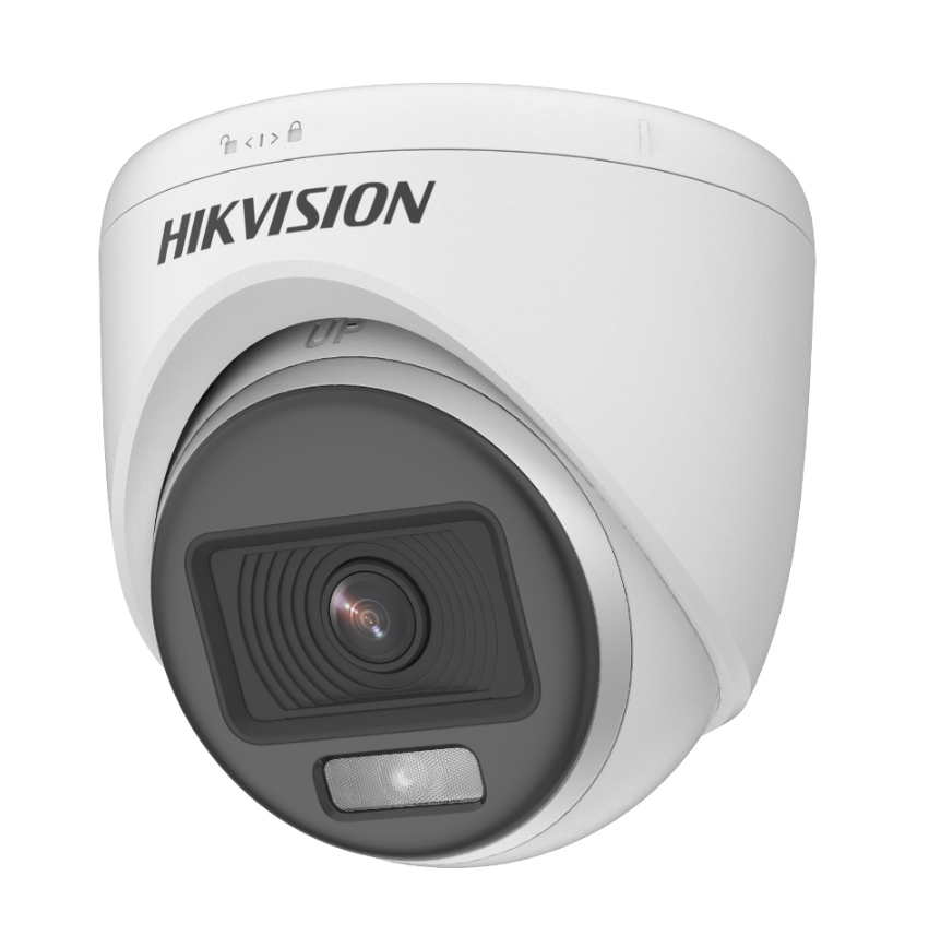 Cámara Domo 4en1 2MP 2.8mm White Light 20m Interior ColorVu 24/7 Light Alarm PVC Hikvision