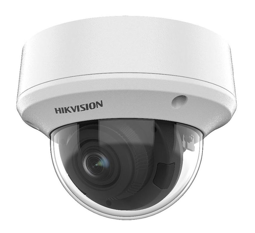 Cámara Domo 4en1 5MP Varifocal Motorizada 2.7-13.5mm IR40m IP67 IK10 Hikvision