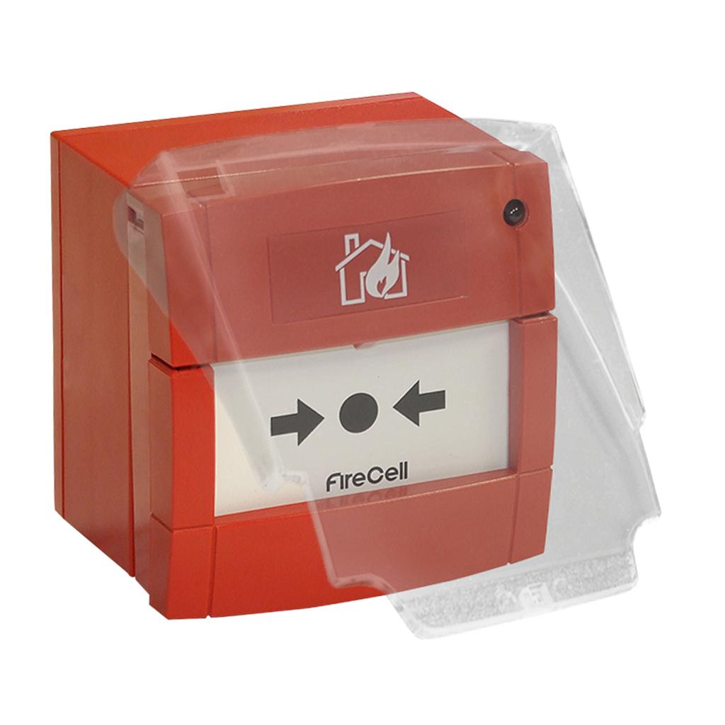 Pulsador manual alarma analógico vía radio reseteable Centrales analógicas Fusion Rojo LED estado Llave de prueba Aritech 