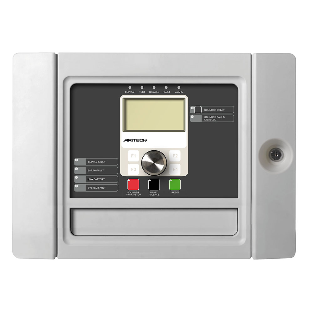 Aritech analog fire panel small box with two loops expandable to 4