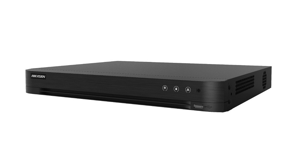 DVR recorder 16CH 5MP + 8CH IP 1U Acusense Motion Detection 2.0 audio 2xHDD Hikvision