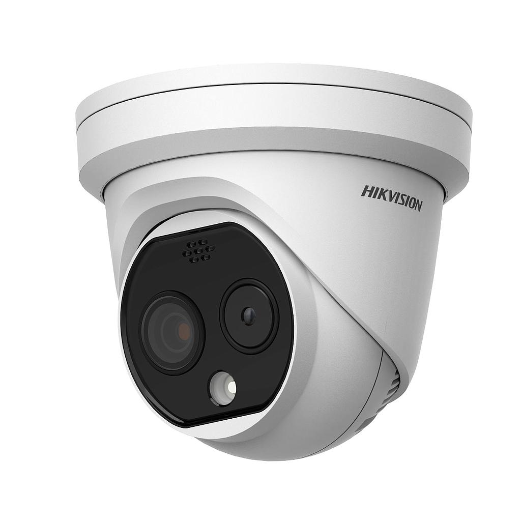 Domo IP Bi-espectro Óptico/Térmico  4MP 1.8/2mm IR15m White Light 30m E/S Alarma Audio MIC Alarma Visible-Audible Analítica vídeo Hikvision