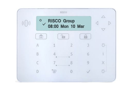 [RPKELPWT000B] Teclado táctil Elegant con Lector de Proximidad de Grado 3, blanco, para  LightSYS+, LightSYS y ProSYS Plus (no incluye tags de proximidad)  