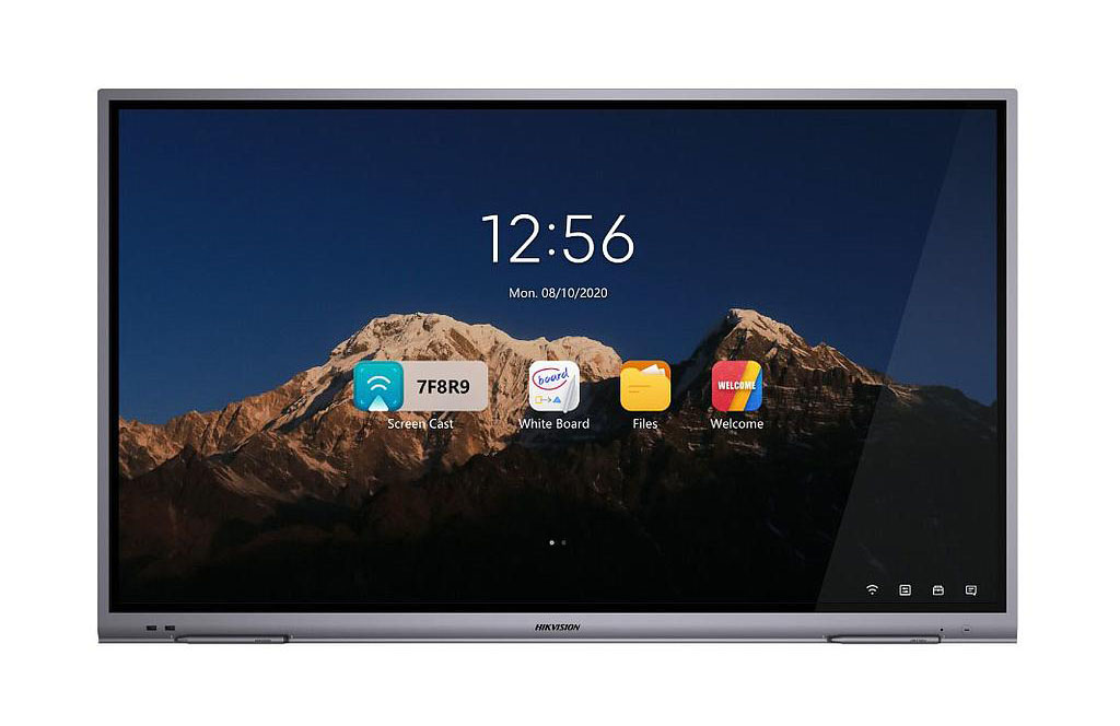 Pantalla interactiva UHD 4K 55" WiFi/Miracasting Diseño ultrafino perfil aluminio 178° Android 2xAltavoz Hikvision