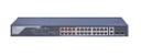 Switch Hikvision 24 puertos PoE 10/100M RJ45, 2 puertos Gigabit RJ45, 2 puertos Gigabit SFP, 370W