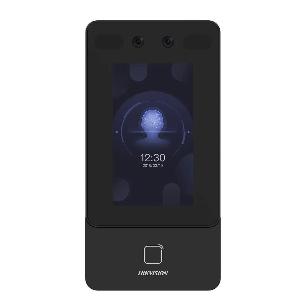 4.3" touchscreen LCD facial recognition access terminal 2MP wide angle lens Hikvision EM card reader