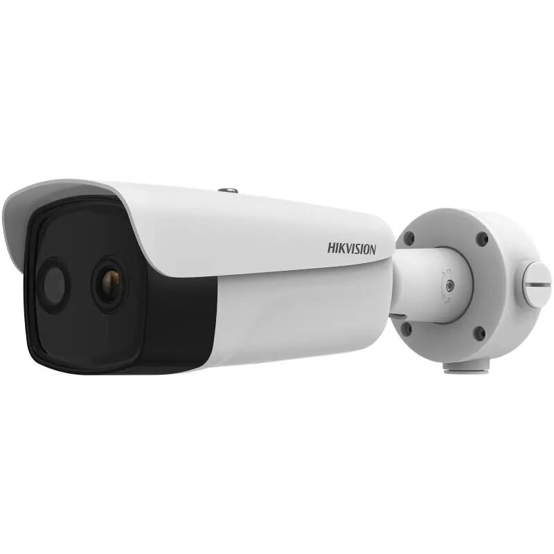 Bispectrum IP Bullet Camera 9.7mm 384×288 4mm 2688x1520 Anticorrosion IR30 IP67 Hikvision Audio Alarm