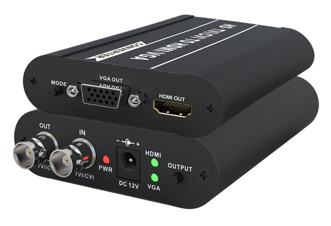 Convertidor HD-TVI/CVI a HDMI y VGA Folksafe