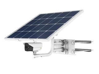 Kit cámara térmica Energía Solar Panel fotovoltaico 80W Batería 30AH (no incluida) 4G Alarma excepción Prevención fuego IP67 Hikvision