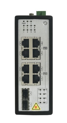 Switch POE industrial no gestionado Gigabit 8 puertos Hikvision