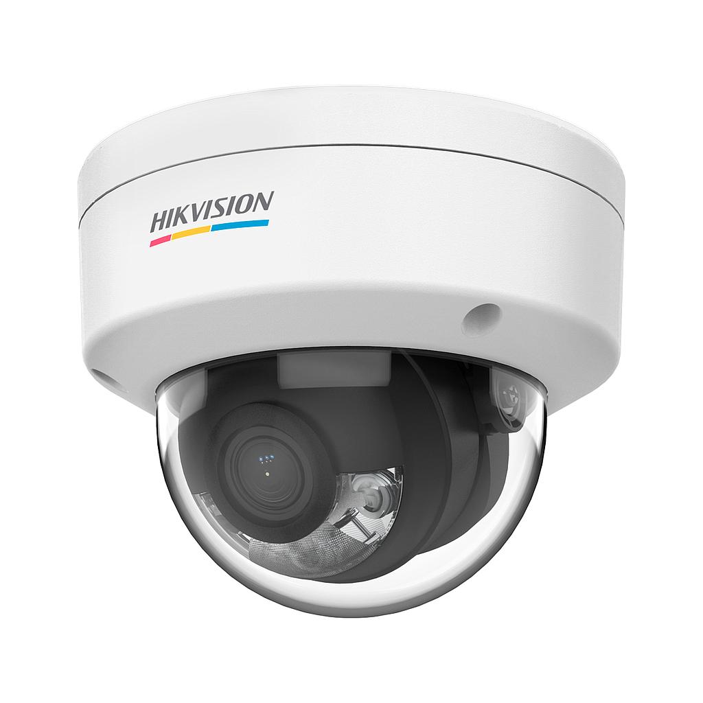 Cámara Domo IP 2MP 2.8mm IP67 IK08 Luz blanca 30m ColorVu Hikvision