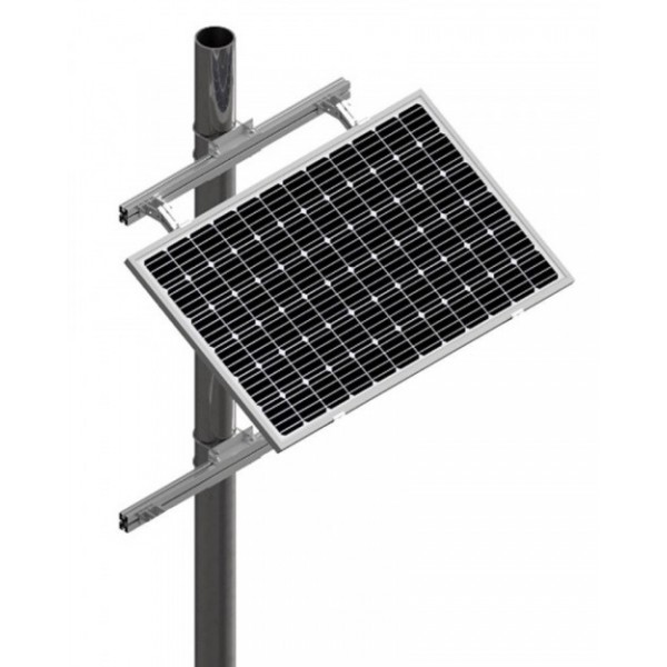 Inclined support 30º of solar panel for pole / lamppost