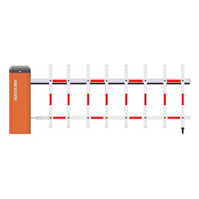 Barrera digital Parking y acceso vehículos con Poste de valla 4m Izquierda Velocidad ajustable Elevación 3-5s Bajada 4-6s Hikvision