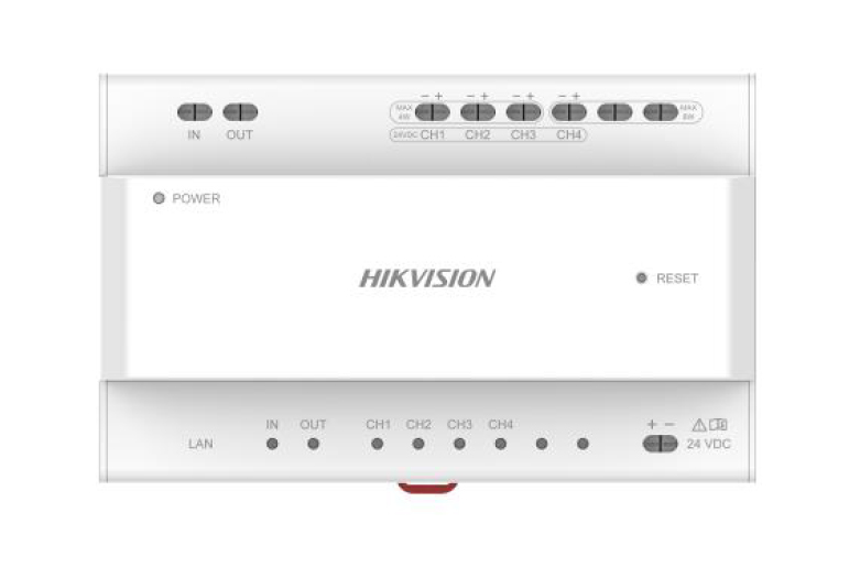 Distribuidor de vídeo/audio de dos hilos Conexión en cascada 4CH TCP/IP RJ45 Hikvision