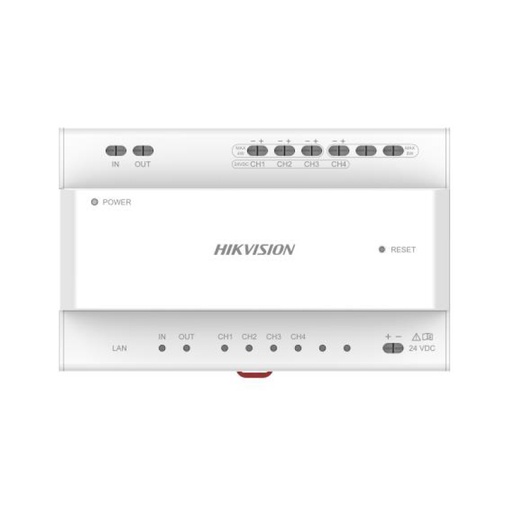 [DS-KAD704Y] Distribuidor de vídeo/audio de dos hilos Conexión en cascada 4CH TCP/IP RJ45 Hikvision