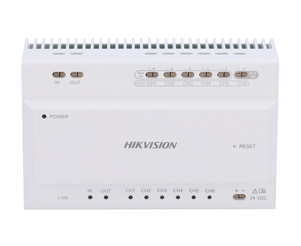 Distribuidor de vídeo/audio de dos hilos a IP Conexión en cascada 6CH TCP/IP RJ45 Hikvision