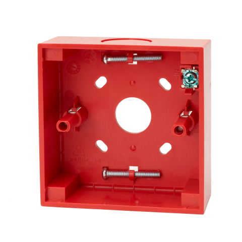 [N-MC-BB-R] Caja trasera - Zócalo base para montaje de pulsador manual inteligente,. Rojo