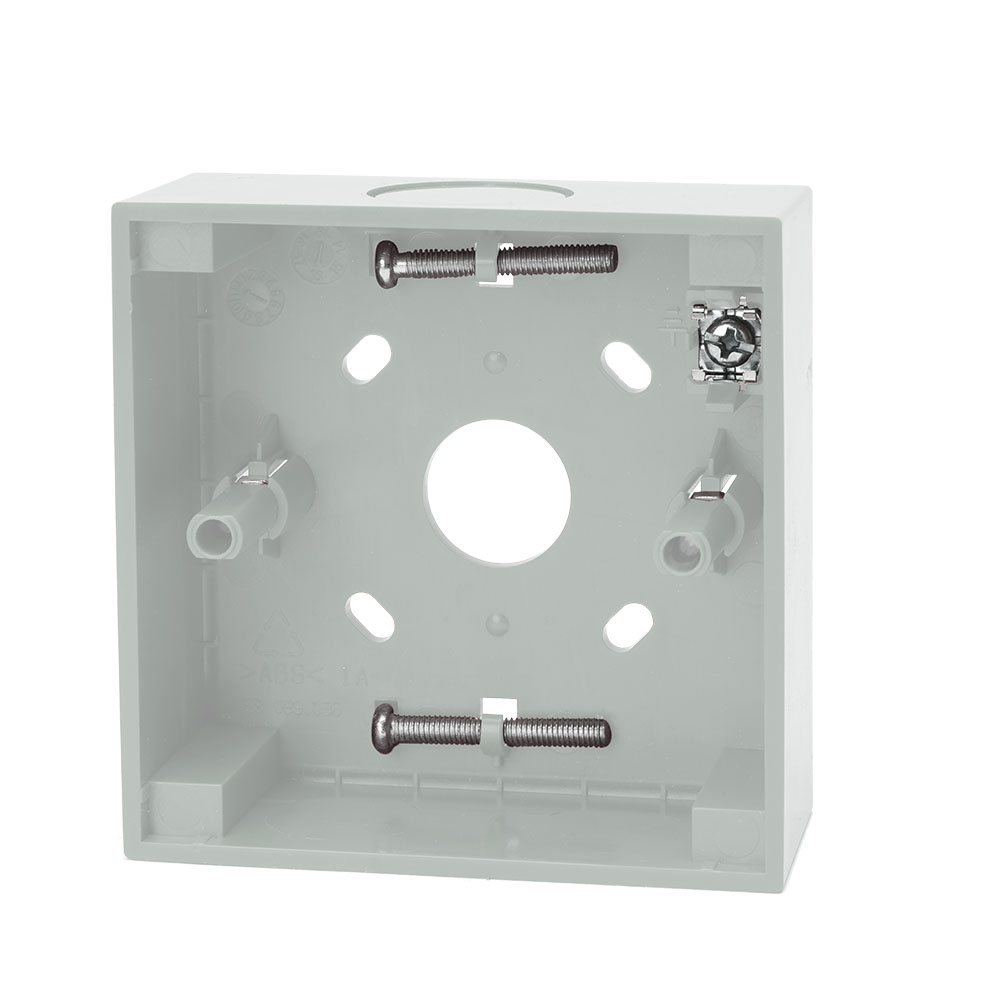 Caja trasera - Zócalo base para montaje de pulsador manual inteligente. Blanco