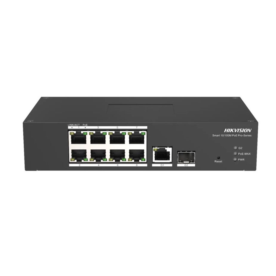 Smart Managed PoE Switch 8 Ports 10/100 Mbps Hikvision