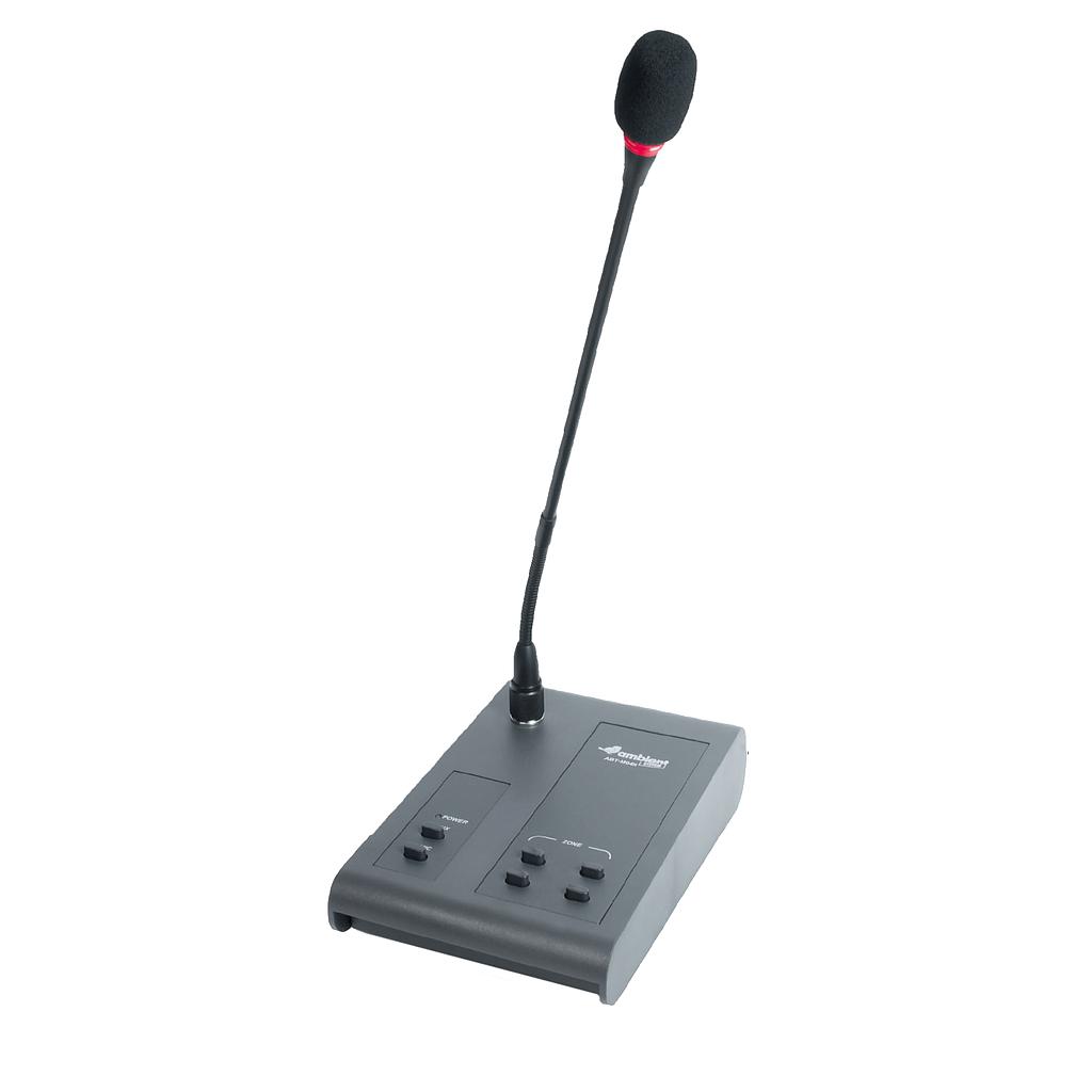 Networked 4-button LED Microphone Station Daisy chain up to 35 Aritech microphones