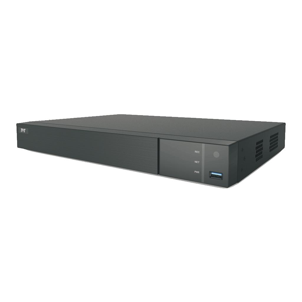 Grabador DVR 5en1 4CH 8MP + 2IP Audio 4/1 Alarma 4/1 1HDD VCA TVT