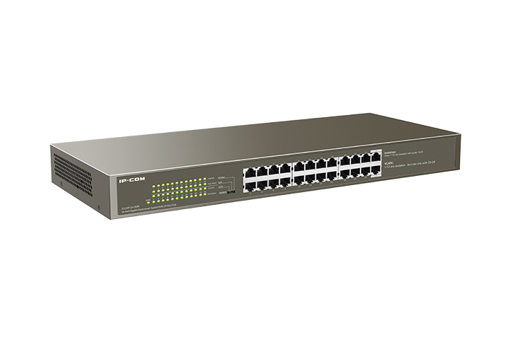 24 ports PoE Gigabit Unmanaged Switch rack-mount IP-COM