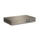 Switch inteligente 8 PoE Gigabit + 2 puertos SFP Gestionable Acceso a nube L2 IP-COM