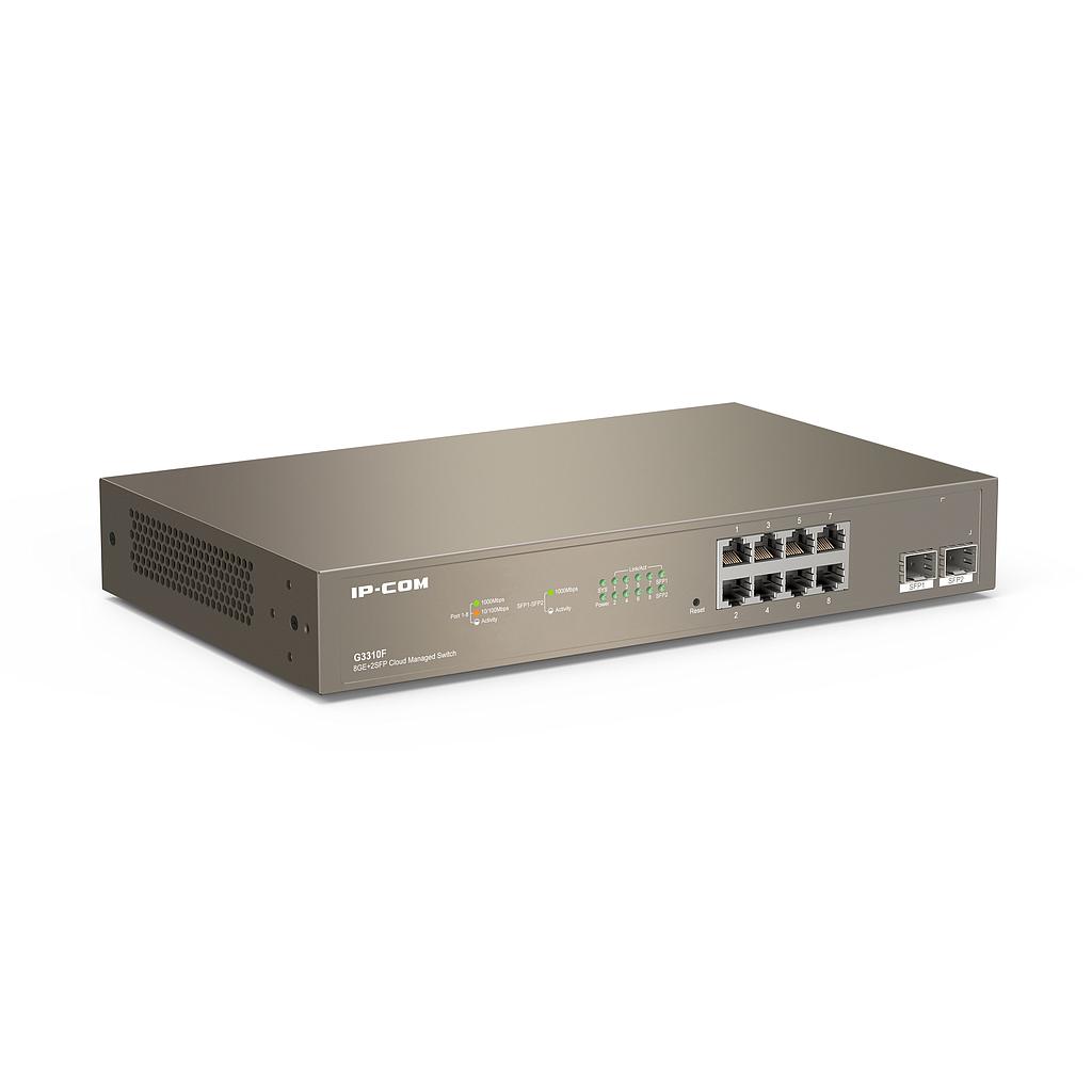 Smart switch 8 Gigabit + 2 SFP ports Managed Cloud access L2 IP-COM