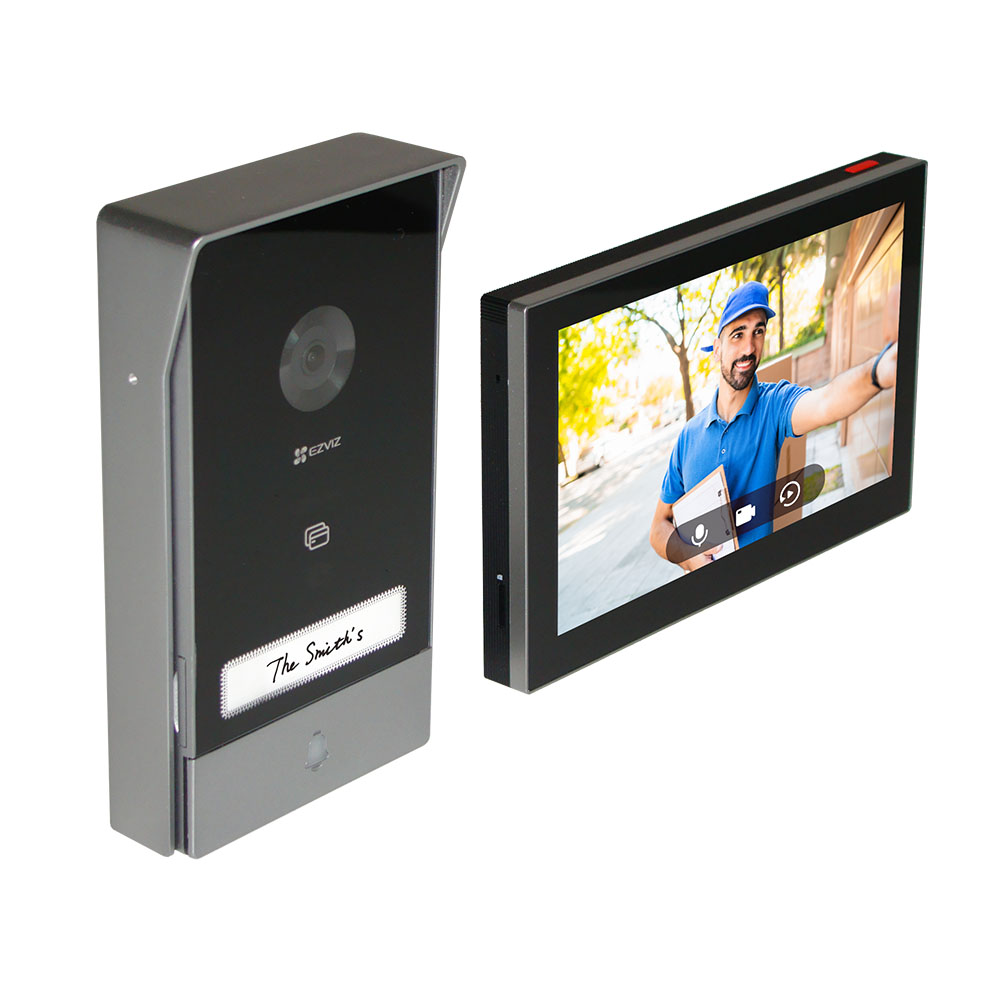 Videoportero doméstico inteligente Wifi 2 hilo  Cámara exterior 2 en 1. Resolución 2K. Visión nocturna