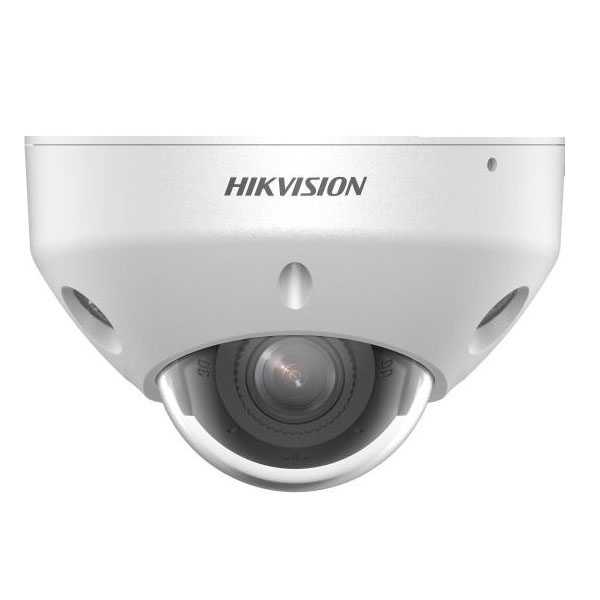 Cámara minidomo IP 8MP 2.8mm Smart Hybrid Light 30m Acusense MIC E/S Alarma y Audio IP67 IK08