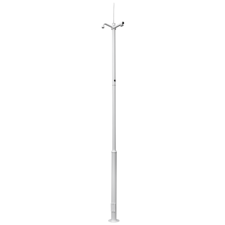 Mástil Desmontable para CCTV de 4.5 metros Color Blanco