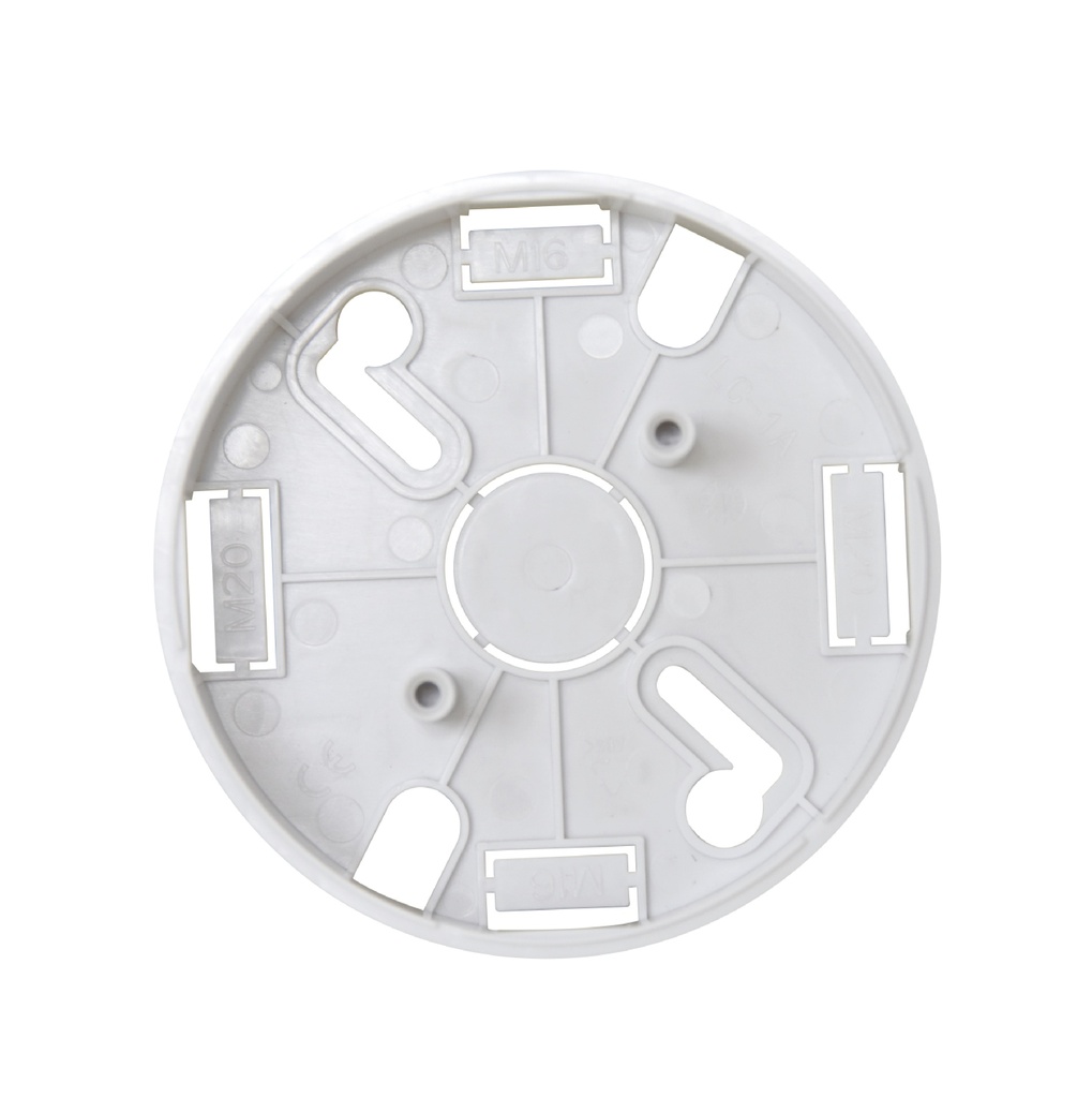 Base tubo visto para detector convencional - Montaje en superficie (Blanco)