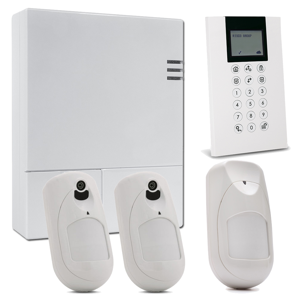 Kit de LightSYS Air con módulo 4G + 2 x Detector eyeWAVE con Cámara + Detector iWAVE Antimascotas +  Teclado Panda