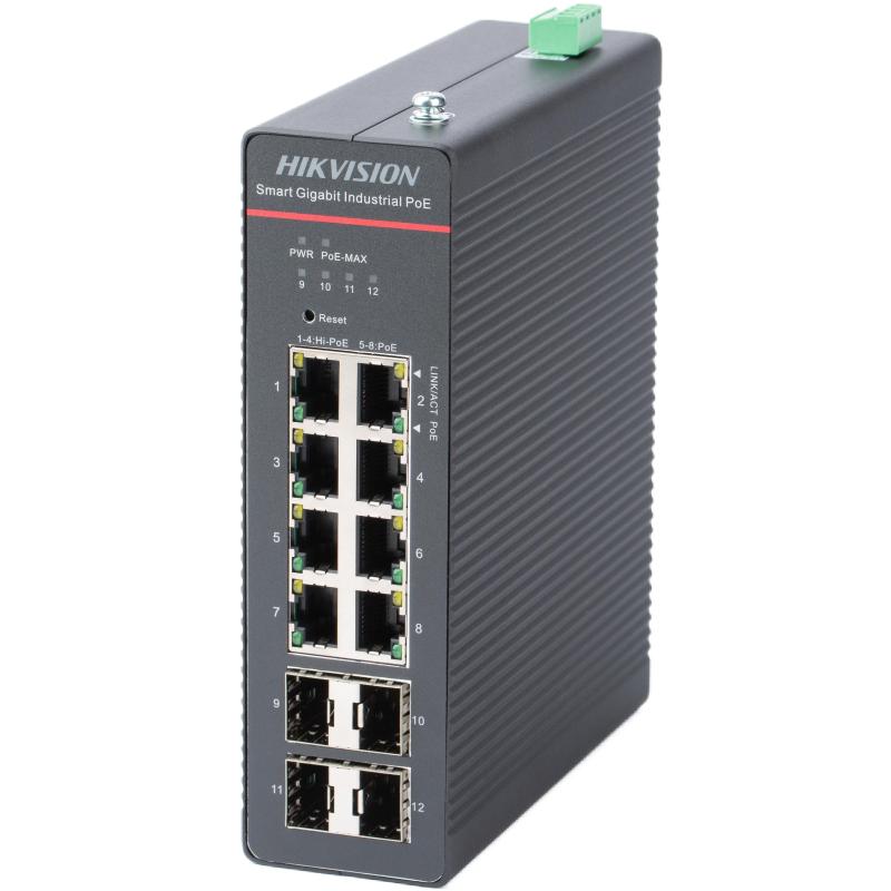 Switch L2, Smart Managed, 8 Gigabit PoE ports, 4 Gigabit SFP ports