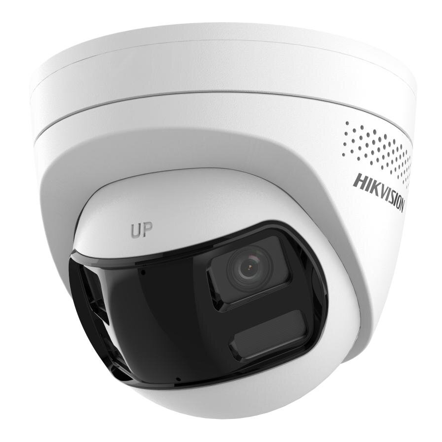  Cámara 180° de visión 6 MP Dual Lens Stitched Wide Angle Smart Hybrid Light Fixed Turret Network Camera
180° Field of view