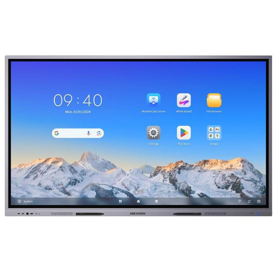 Pantalla interactiva UHD 4K 98" 3840×2160 Certificado EDLA. RAM 8GB, 128GB. Altavoces 2x20W. Bluetooth.