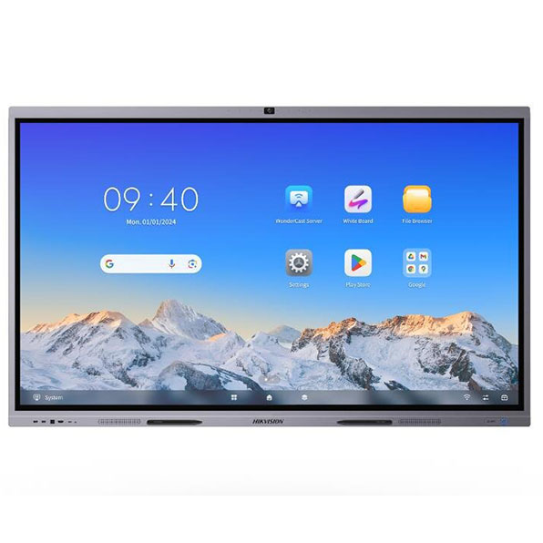 Pantalla interactiva UHD 4K 98" 3840×2160 Certificado EDLA. RAM 8GB, 128GB. Cámara. Micro Altavoces 2x20W + 25W loudspeaker. Bluetooth.