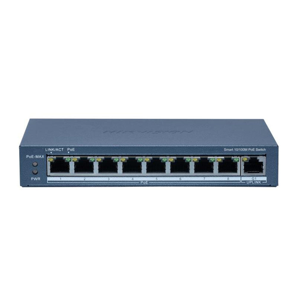 Switch POE inteligente Fast Ethernet 8 puertos Hikvision