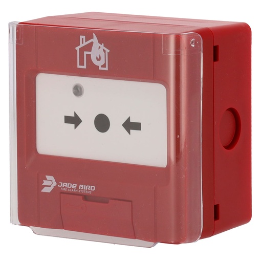 [JBE-2100C] Pulsador manual analógico Rearmable con base y tapa de protección incluída